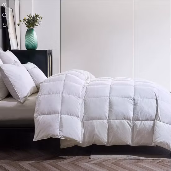 Fabricante atacado luxo qualidade premium lavado ganso branco/pato para baixo penas cama edredão edredão inserção para hotel/casa