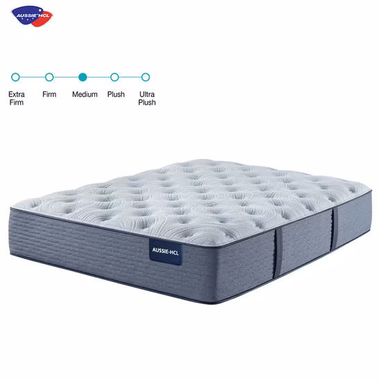 Mobília para casa de luxo látex natural euro topo duplo queen king size bolso colchão de espuma de mola cama em uma caixa