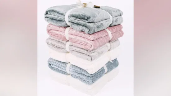 Cobertores Cobertores de vison macios Cobertor de chenille Cobertor inchado Cobertor de edredão